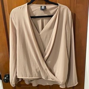 Bobeau long-sleeve blouse (size XL)